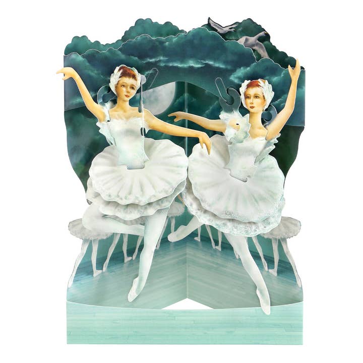 Santoro London - Wholesale Everyday Greeting Card - SC131 – Swing Cards - Ballet-Swan Lake