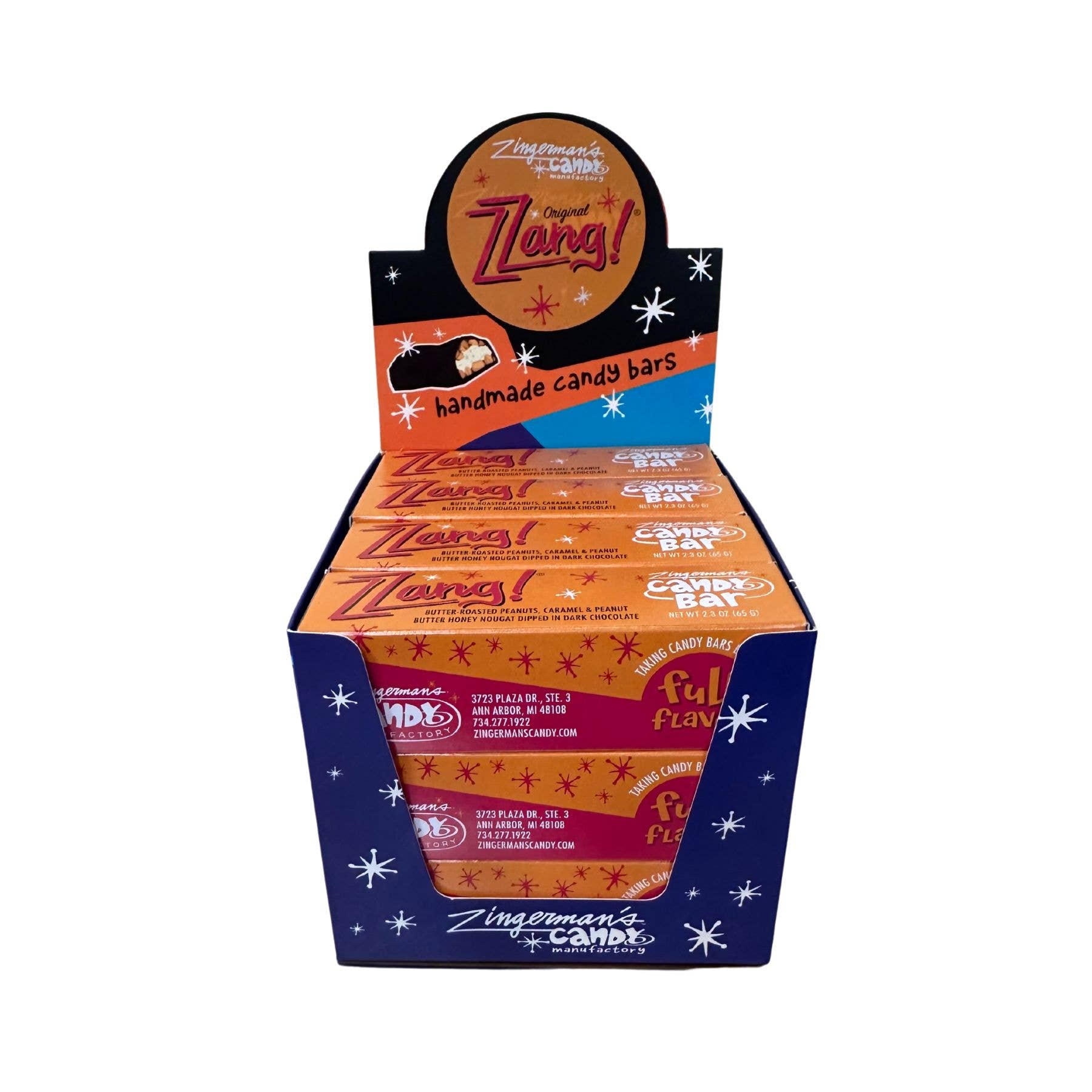 Zingerman's Candy Manufactory - Vente Barre chocolatée - Barre de bonbon Zzang! avec boîte de présentation