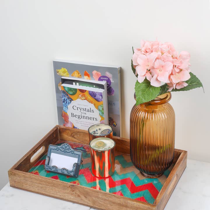 Tiramisu - Vendita all'ingrosso Vassoi decorativi - Vassoi decorativi Sunrise Springs in resina e legno (set di 3)4