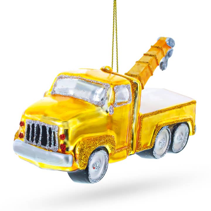 Tow Truck Glass Christmas Ornament for wholesale by BestPysanky