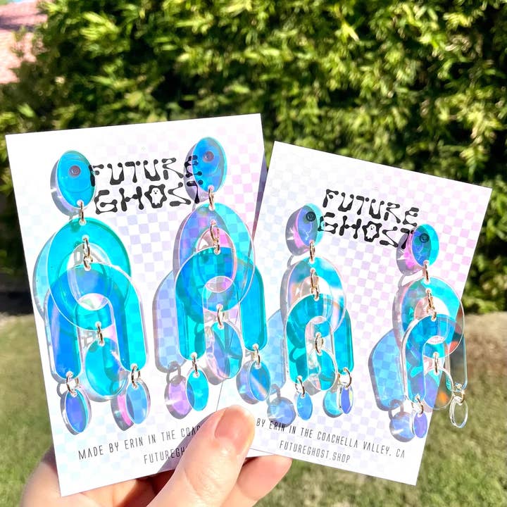 Future Ghost - Vendita all'ingrosso Orecchini pendenti - Orecchini chandelier tridimensionali Cleo7