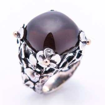 Glazen ring in boeketglas voor wholesale door Nemoris Gioielli