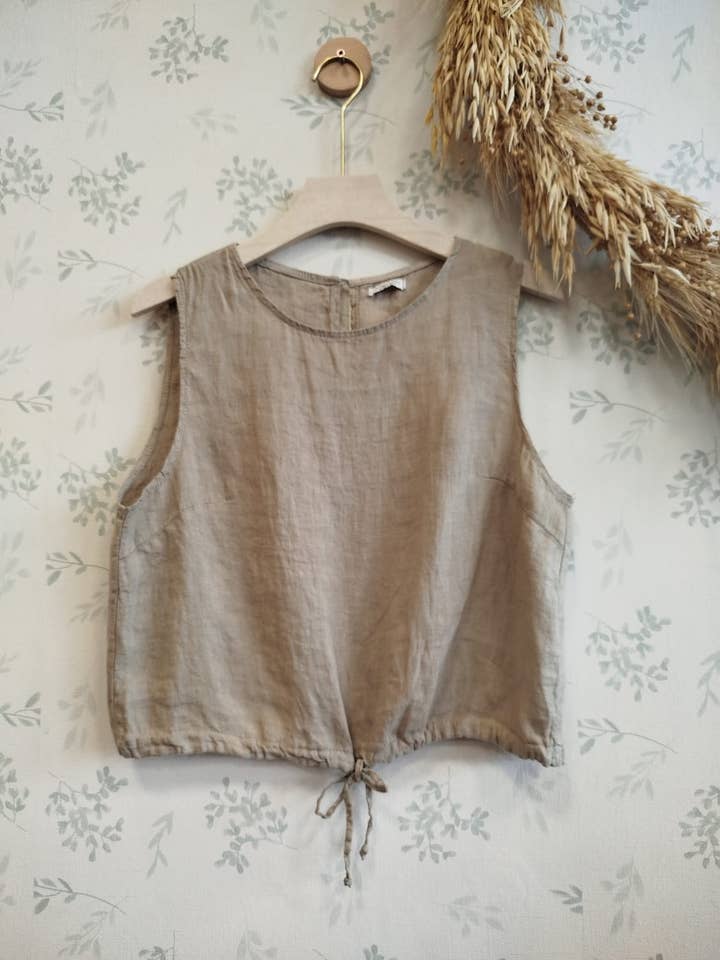 Linos y Textiles - Wholesale T-shirt – women's - REF:74019 100% Linen T-shirt6