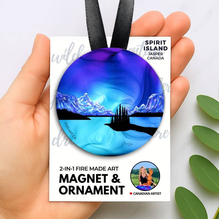 Île Spirit Jasper - Lot de 6 ou 12 aimants/ornements 2 en 1 pour la vente par Fire-Made Art