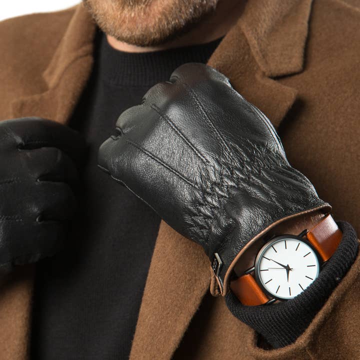 Mio Marino – Engroshandel Handsker - Herre – Ridged Læderhandsker8