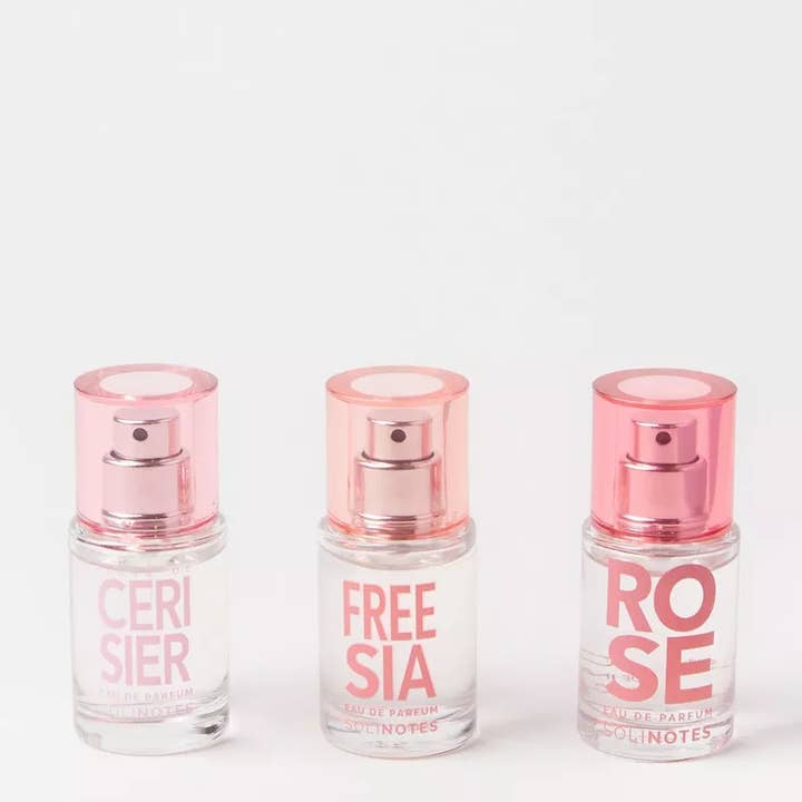 Solinotes (US Stores) - Distributed by Scents of Europe - Wholesale Perfume Gift Set - Minis Feel Good Discovery Set - Cherry, Rose, Freesia