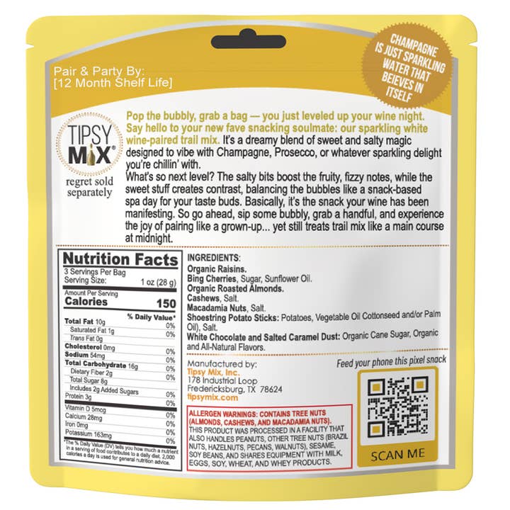 Tipsy Mix - Wholesale Trail Mix - 10. Wine-Paired Trail Mix SAMPLE CASE OF 62