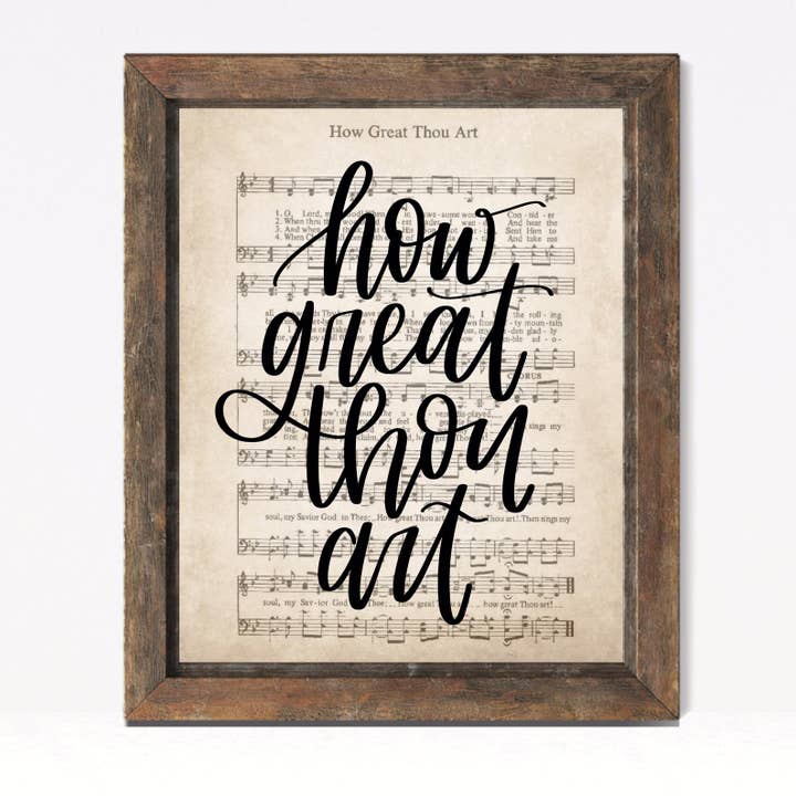 Nicole Letters - Wholesale Art Print - How Great Thou Art Hymn Print3