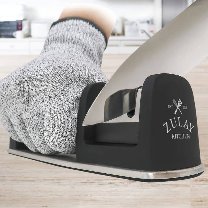 Knife Sharpener & Cut-Resistant Glove for wholesale by Zulay Kitchen