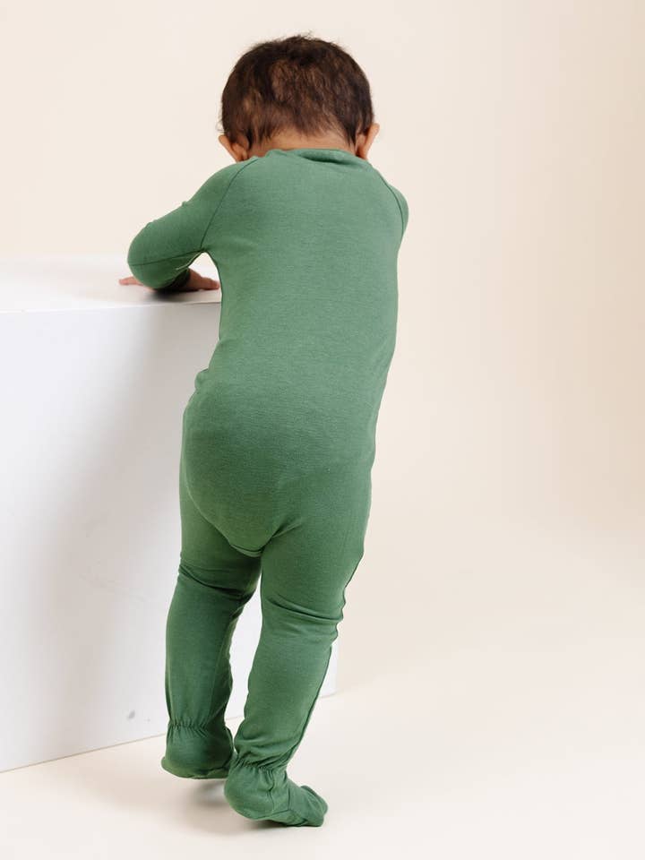 Lark – wholesale Sleepsuit – Baby – Ultimate Zip Footie in Moss3