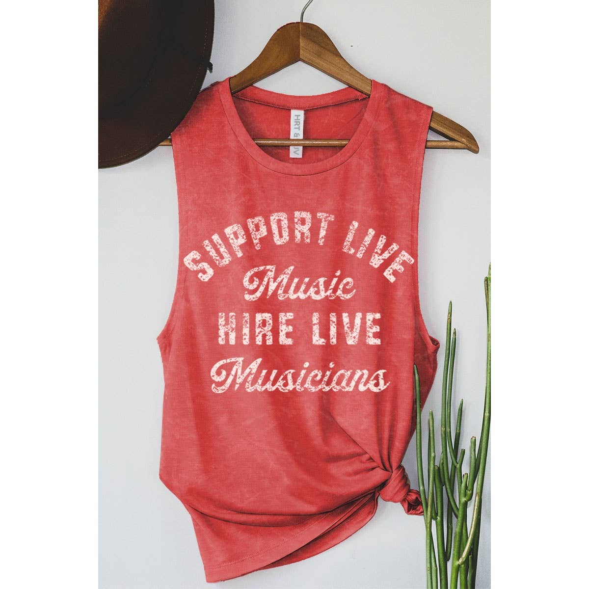 HRTandLUV - Wholesale Tank Top - Women's - SUPPORT LIVE MUSIC GRAPHIC TANK TOP1