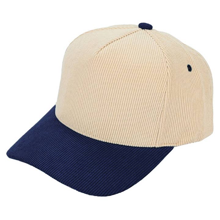 Hana C.C Tweekleurige Corduroy Trucker Cap voor wholesale door Madeline Love