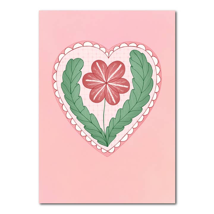 Heart with flower | Card for wholesale by Studio Kvinna
