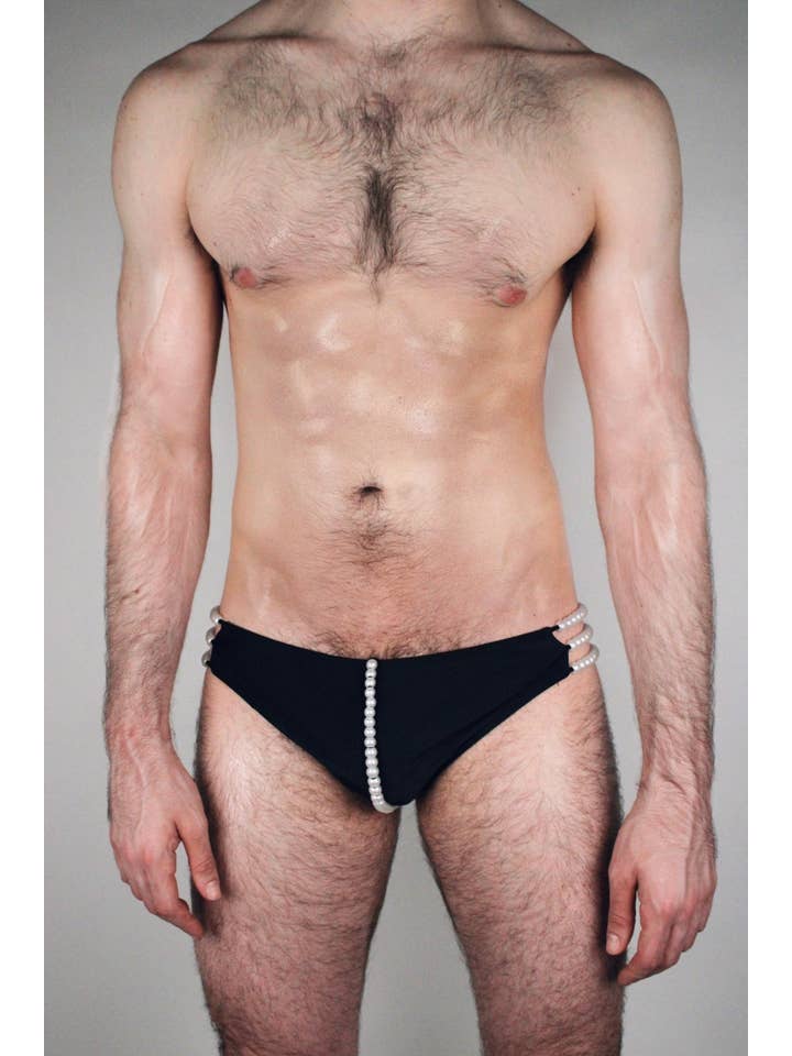Black Pearl Swim Brief for wholesale on Faire1