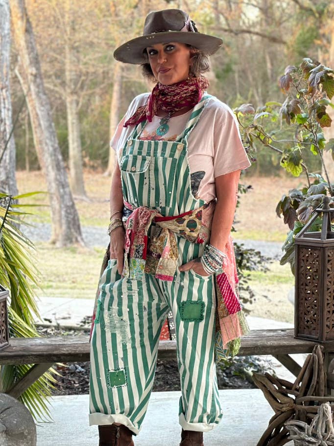 Endless Travels Overall - Vintage Emerald for engroshandel hos Jaded Gypsy