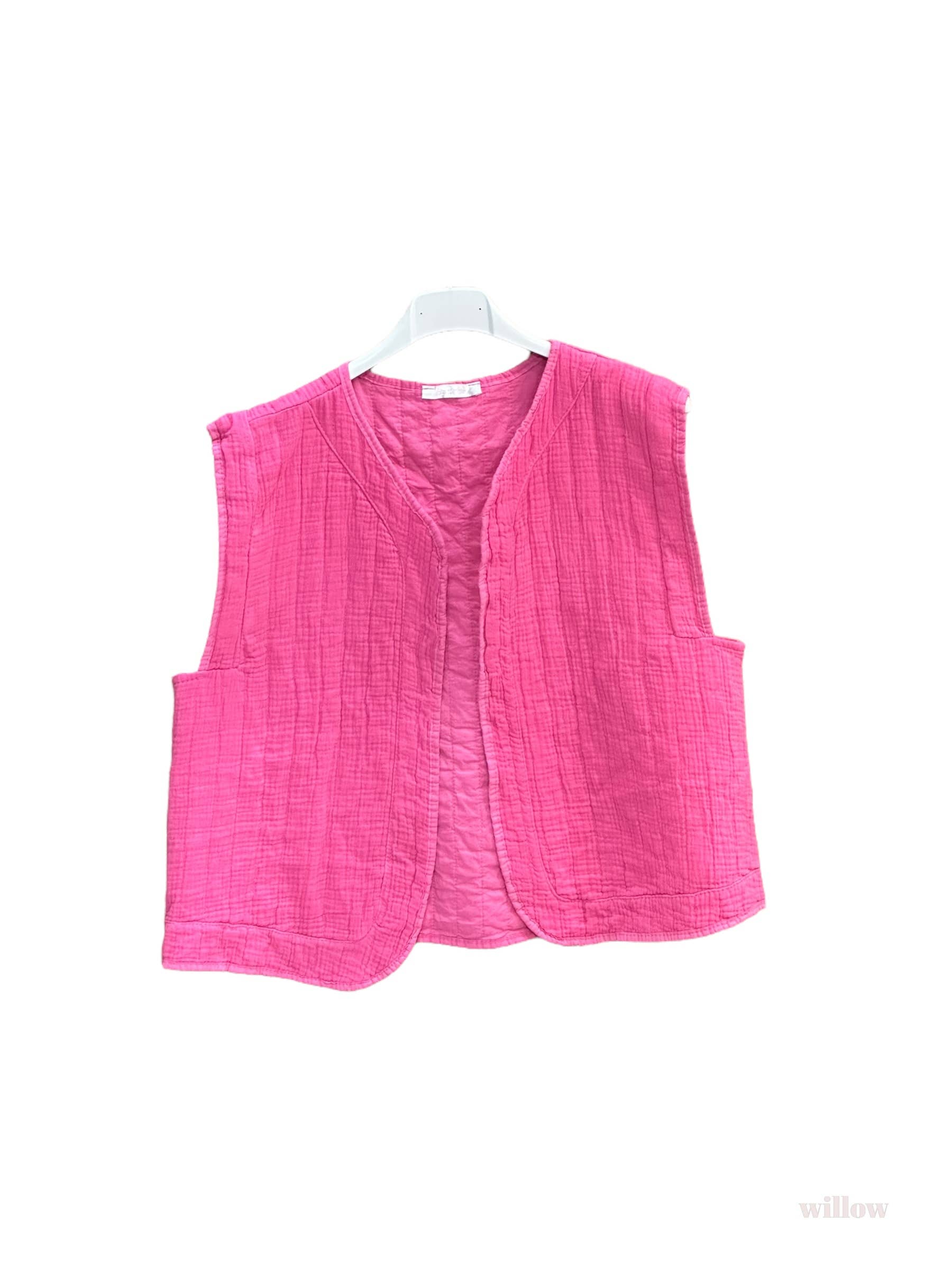 Moonsun – wholesale Väst - Dam – #5232 ärmlös väst i bomullsgaze8