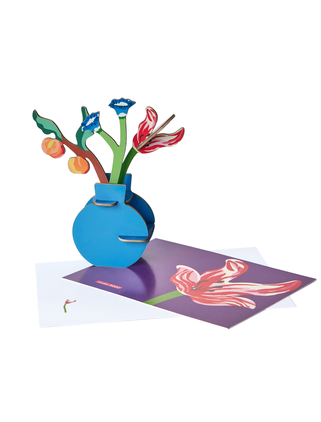 Studio Roof - Vente Carte de vœux classique - Carte 3D en relief - Bouquet des Maîtres Néerlandais0