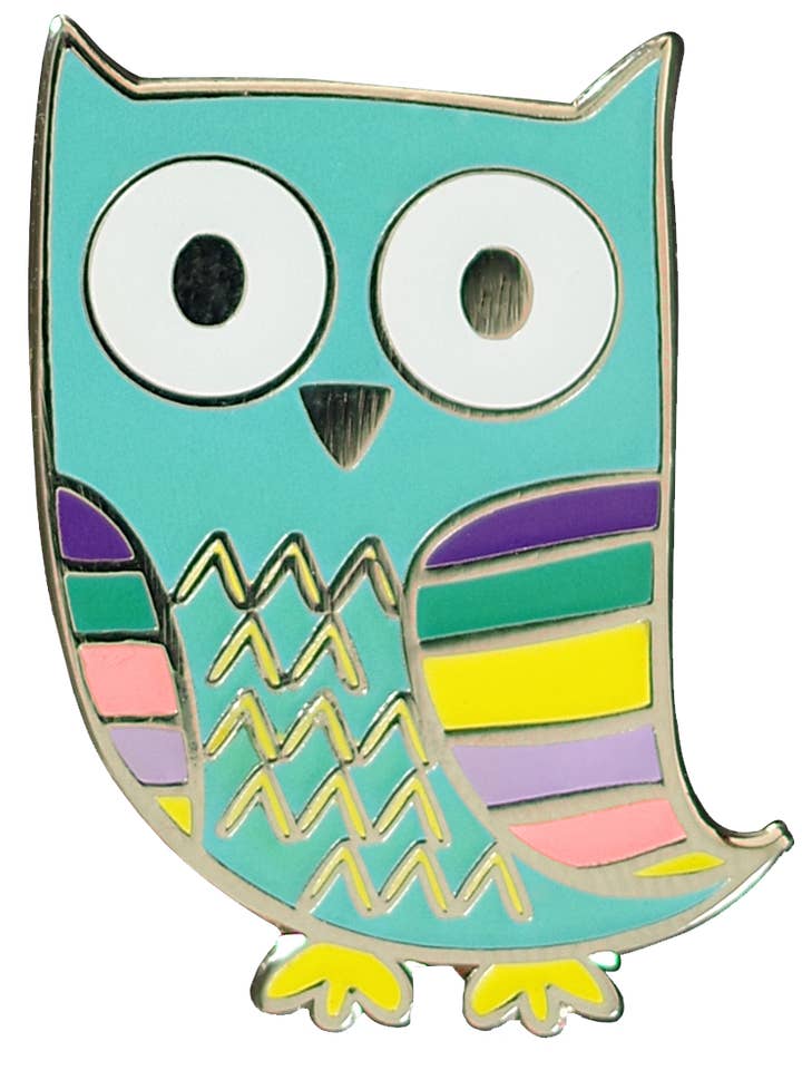 Owl Enamel Pin for wholesale by Peter Pauper Press