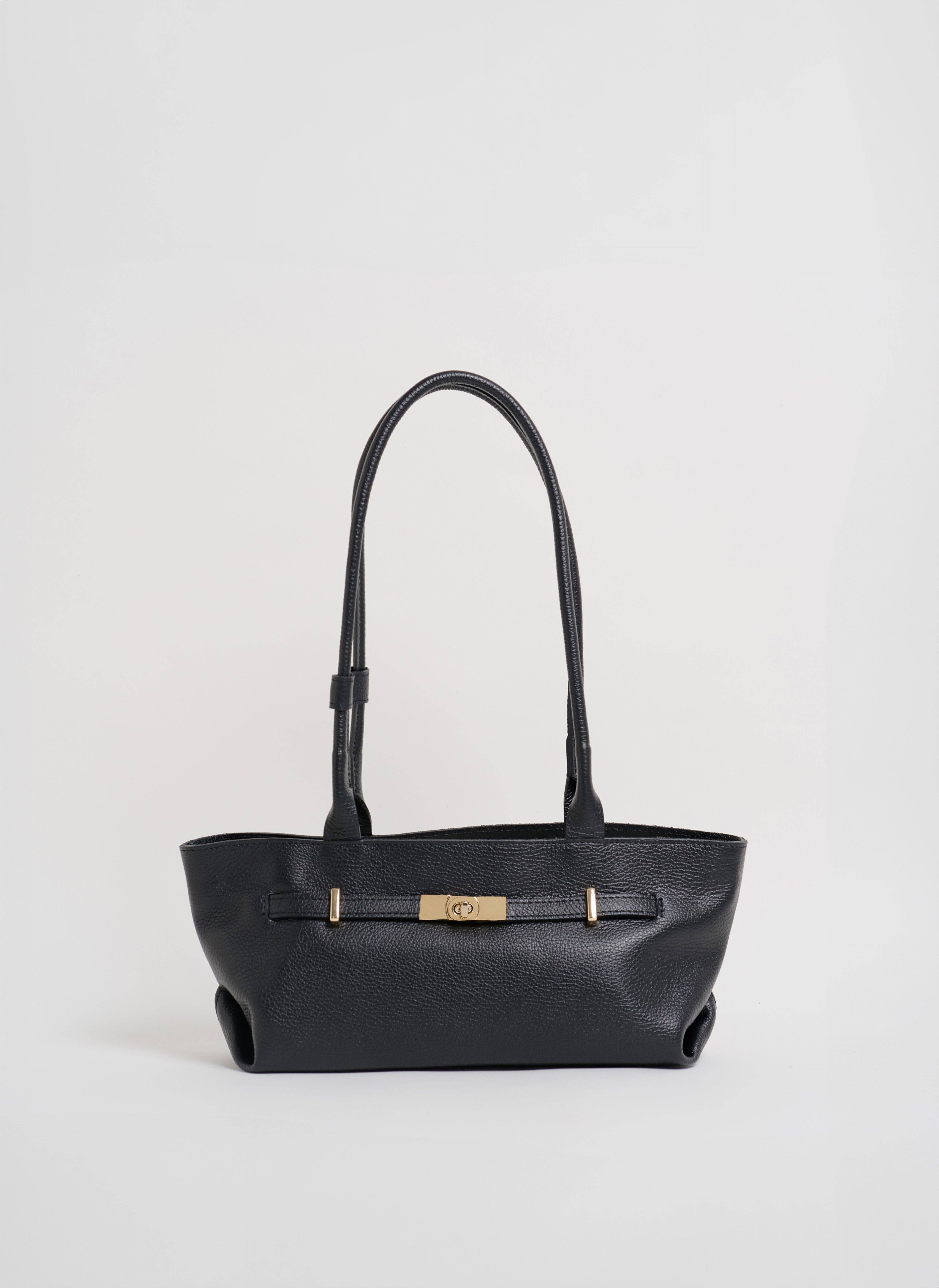 Prestige Milano - Wholesale Tote Bag - Women's - Lola Bag in Black Togo Leather0