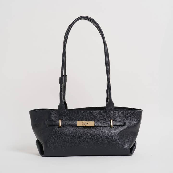 Prestige Milano - Wholesale Tote Bag - Women's - Lola Bag in Black Togo Leather0