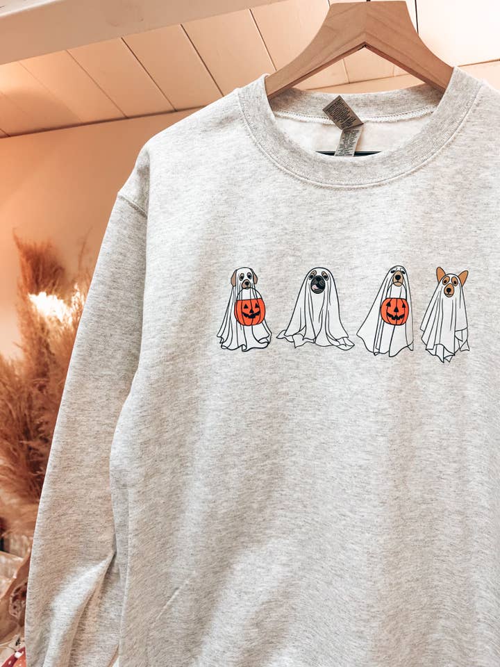 Dog Ghost Crewneck para venta al por mayor de Powered By Daisies