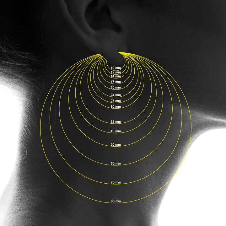 Szul USA LLC - Vente Créoles - Créoles de 21 mm en or jaune 14 carats (calibre de 1,5 mm)3