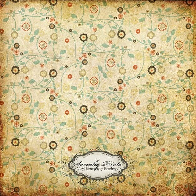 SALE/ Op voorraad/ KLAAR om 5ft x 5ft Retro Floral te verzenden voor wholesale door Swanky Prints