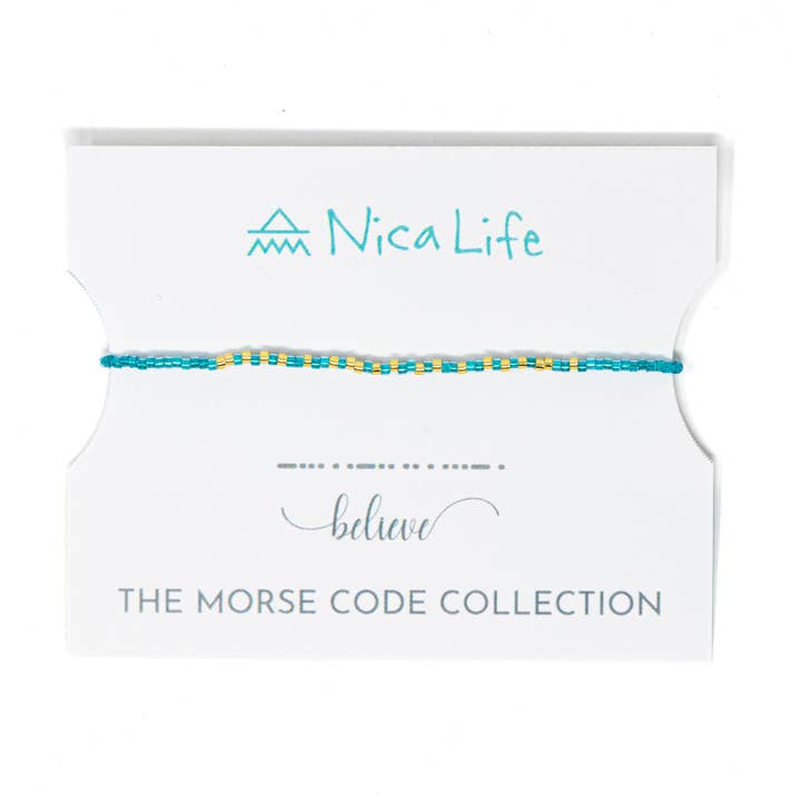 Bracelets en Code Morse - Collection Ayez Foi pour la vente par Nica Life