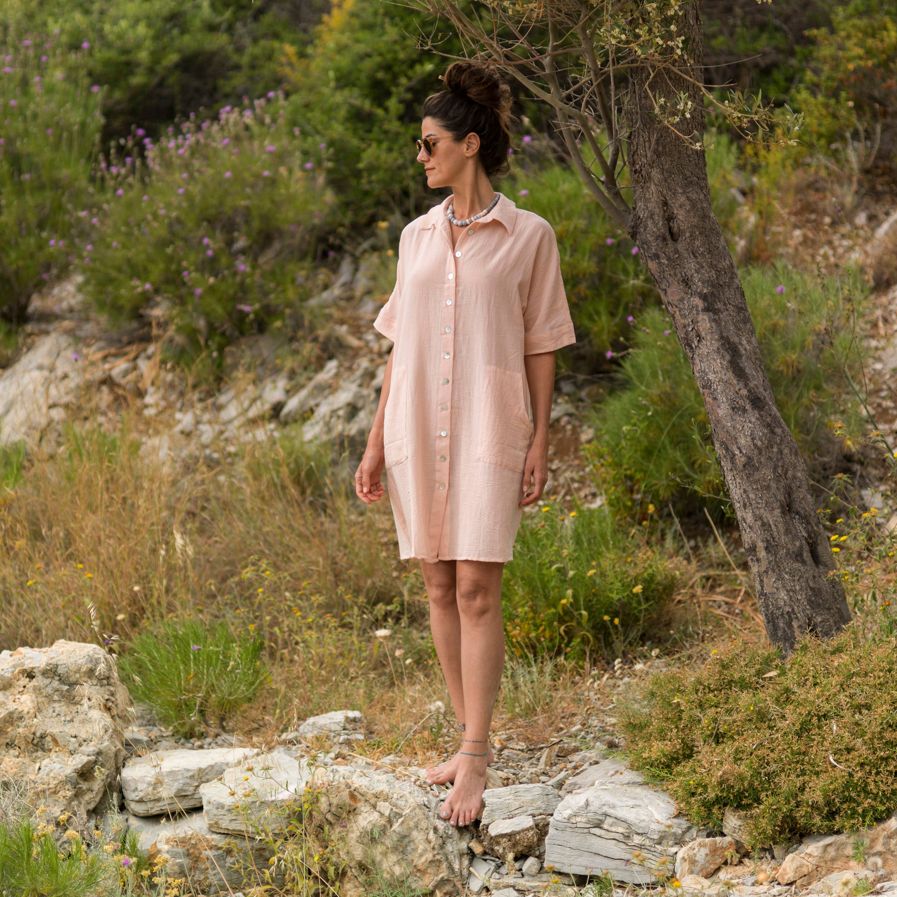 loom.ist – Vestido - Mulher por atacado – Vestido Camisa Mini Sile27