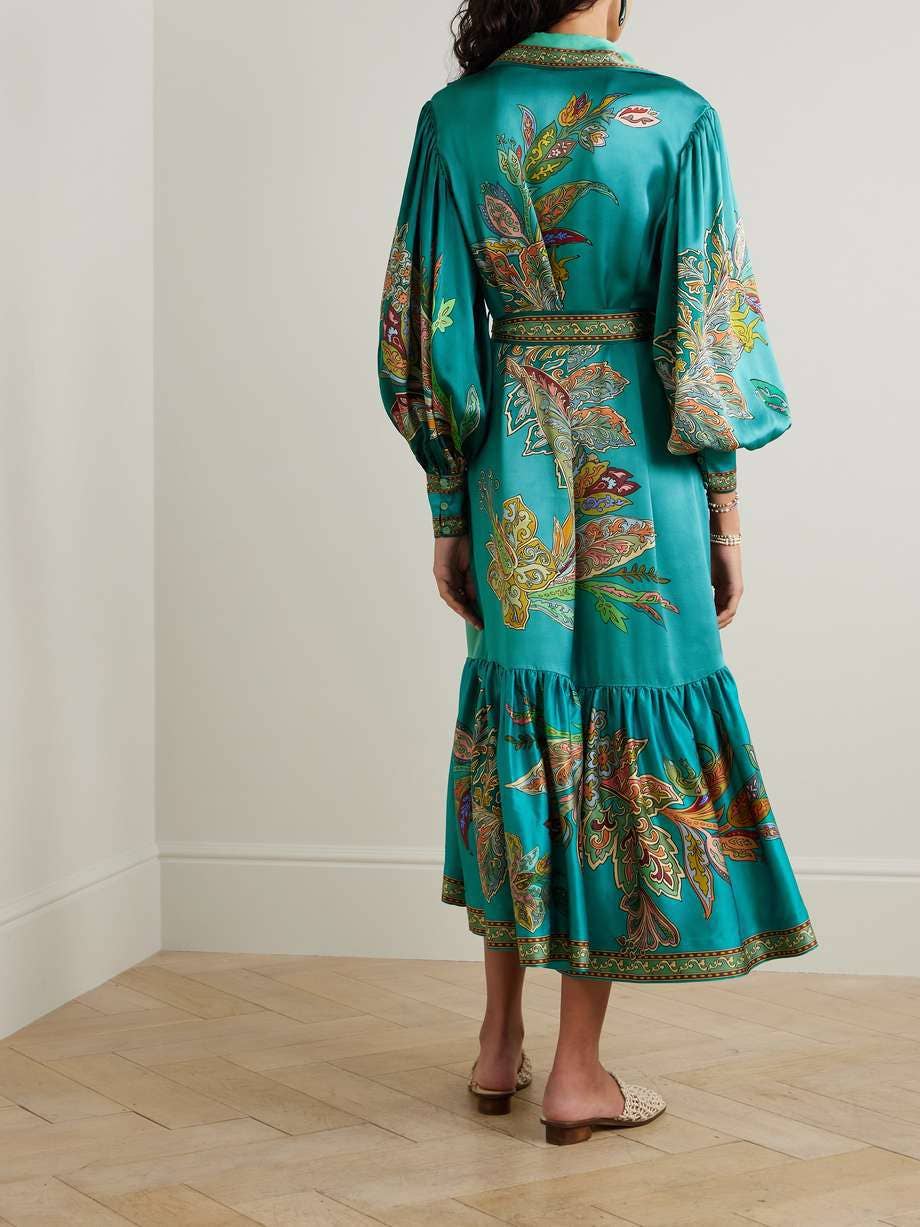 As Shown 2025 NEW Vintage Print Lantern Sleeve Dress Holiday Ready for wholesale on Faire3