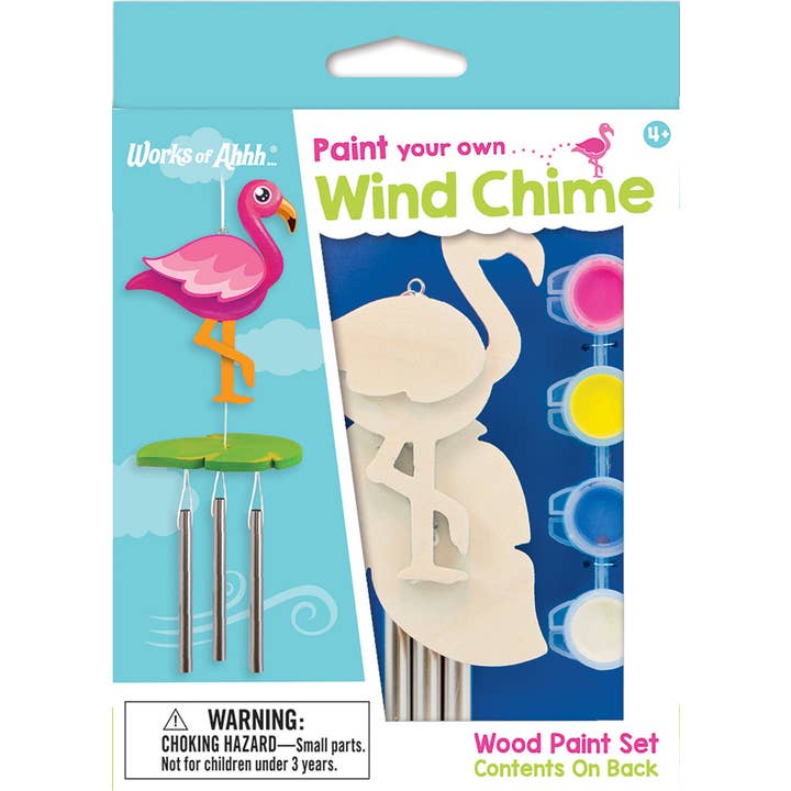 Flamingo Wind Chime Wood Paint Set for wholesale by Masterpieces Puzzles