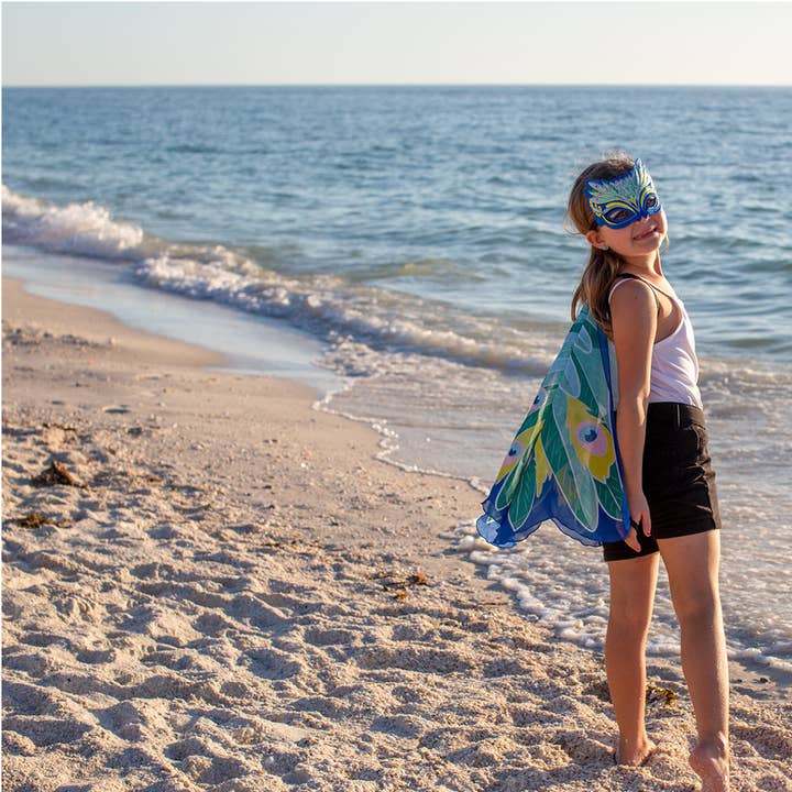 DREAMY DRESS-UPS® - Vente Déguisement – enfant - Ailes de paon+masque (costume cape pour enfants)2