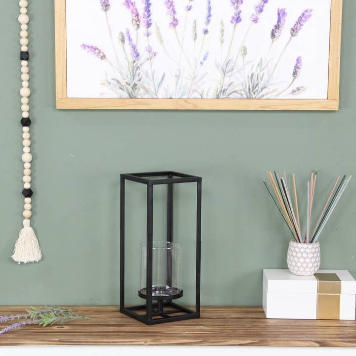 Cheungs Home Decor - Wholesale Lantern - Pembertale Tall Square Black Metal Lantern12