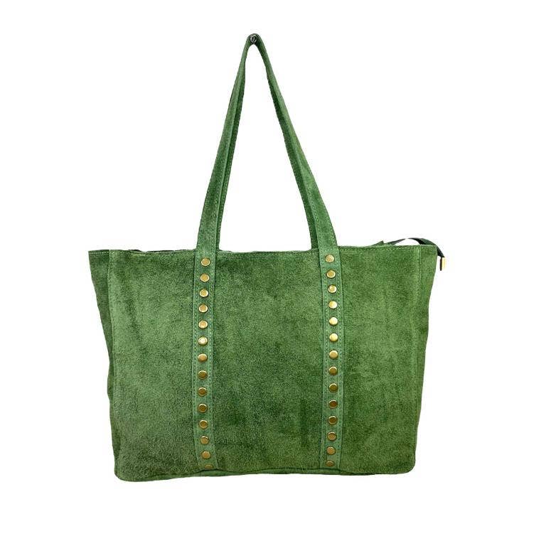 Chenson & Gorett – Engroshandel Tote bag - Dame – Stor shopper taske i ruskind med dekorative nitter14