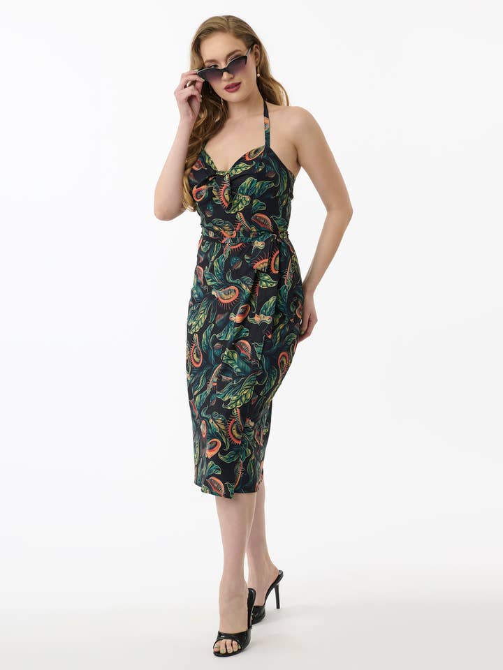 Arretrato di settembre - Abito Leilani Venus Fly Trap di Unique Vintage per la vendita all'ingrosso da parte di Unique Vintage