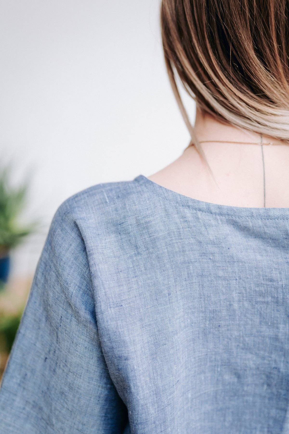 safistyle - Vente Poncho – femme - Blouse Poncho en Lin 'Penelope', Haut Cape en Lin3