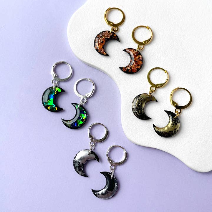 Pendientes de aro de luna para venta al por mayor de HELLO EMU