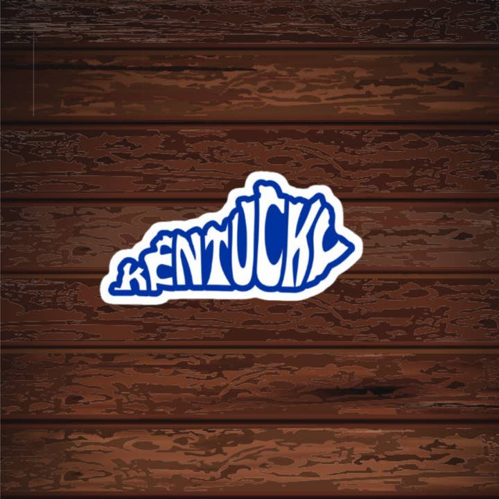 Blue State Of Kentucky Sticker for wholesale by Kase Wear