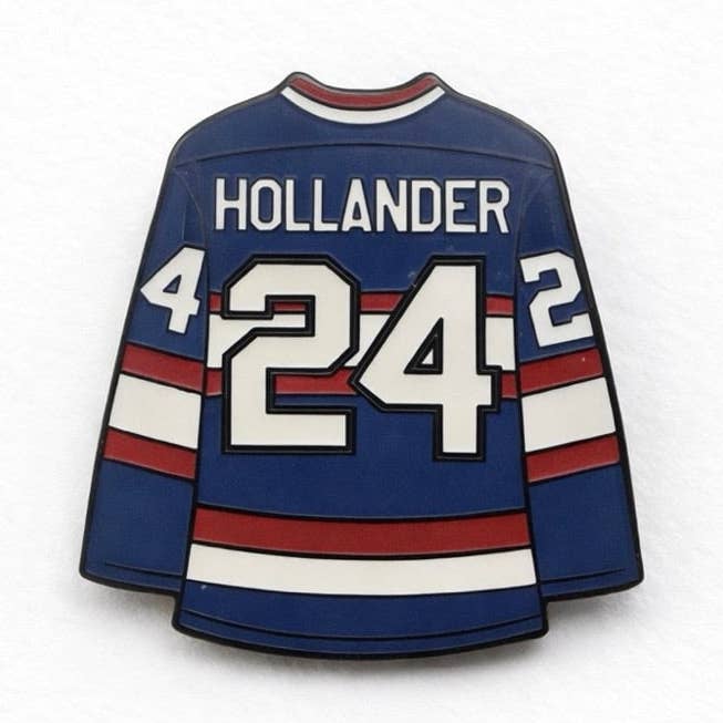 Heated Rivalry “HOLLANDER” #24 Jersey Enamel Pin for wholesale by Millypins