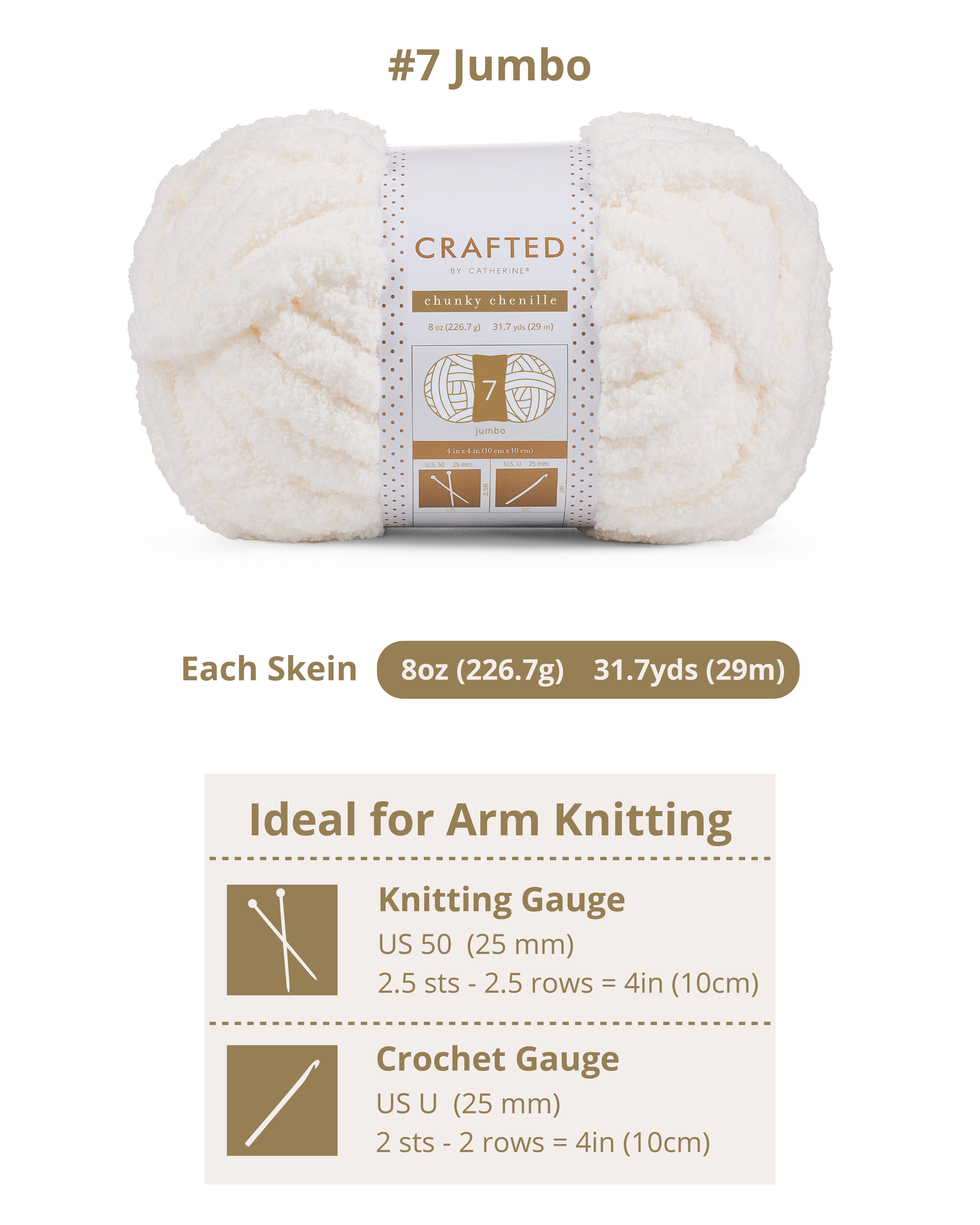 Crafted by Catherine - Wholesale Yarn - Chunky Chenill Yarn | 8oz/227g | Jumbo #7 | Pack of 629