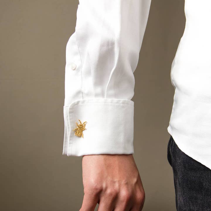 Botanopia USA - gifts , decor and cards for plant lovers - Wholesale Patch - Golden Embroidered Brooches - 3 little Bugs9