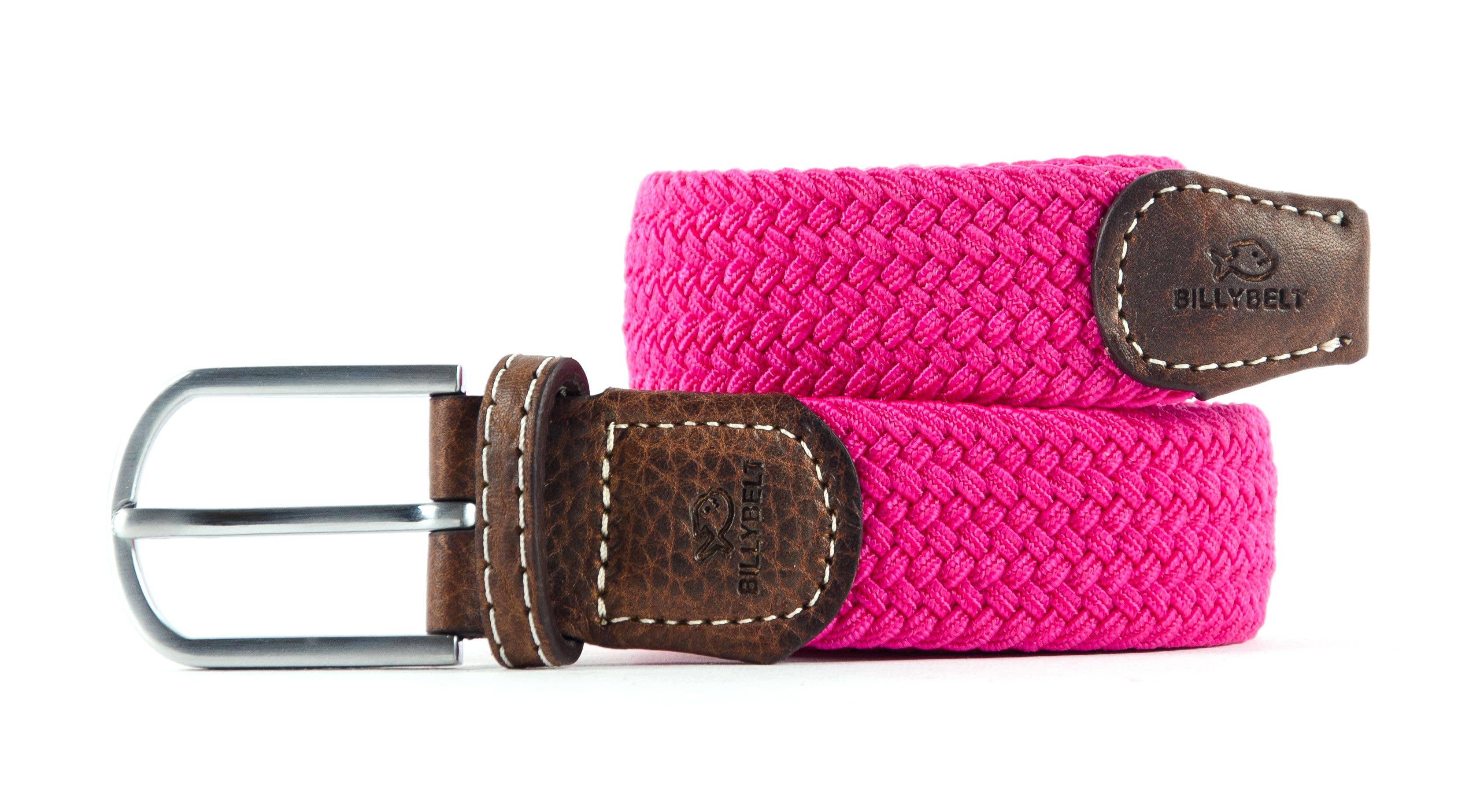 BILLYBELT - Vendita all'ingrosso Cintura - Unisex - Cintura intrecciata elastica rosa fucsia0