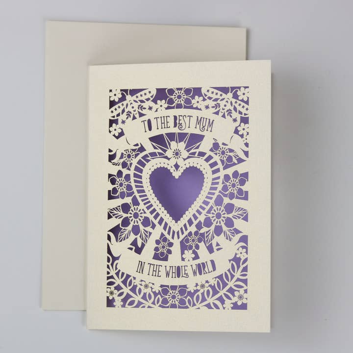 Best Mum A6 Laser Cut Card for wholesale by pogofandango