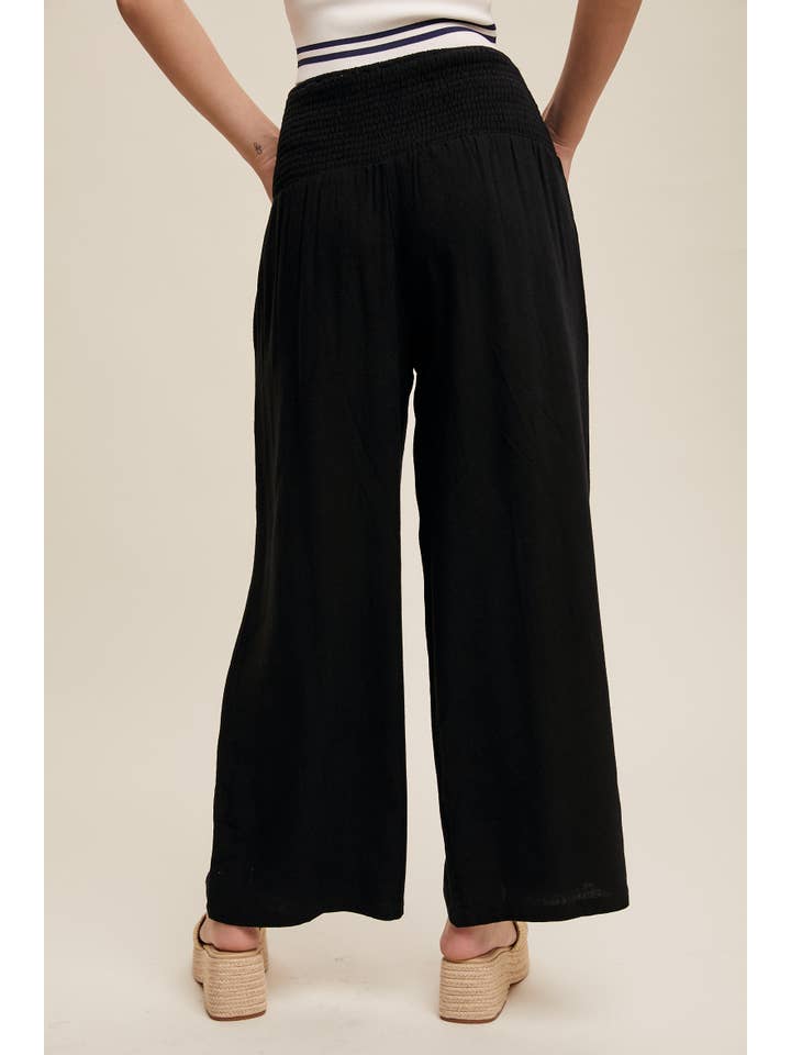 Listicle - Wholesale Pants - Women's - Smocked Waist Wide Leg Pants
Smocked Waist Wide Leg Pants
5