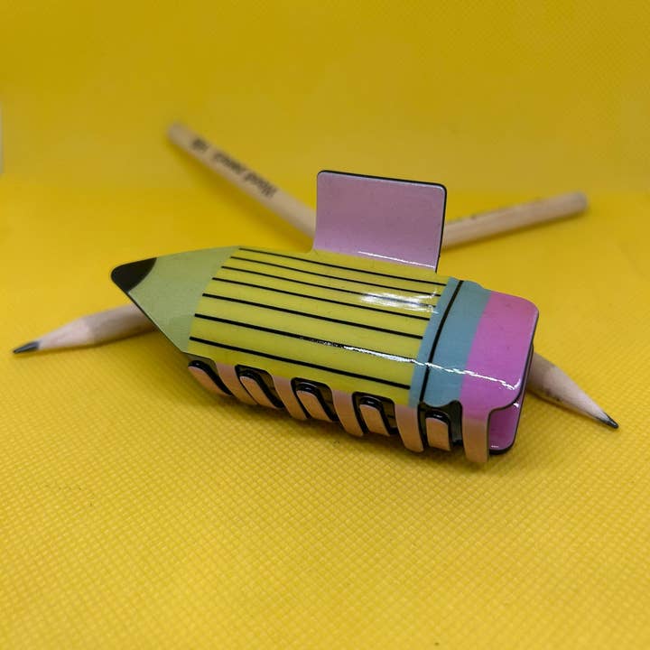 SAVIOL - Wholesale Hair Clip - Kids - Hair Clips Pen and Pencils. Yellow Pencil