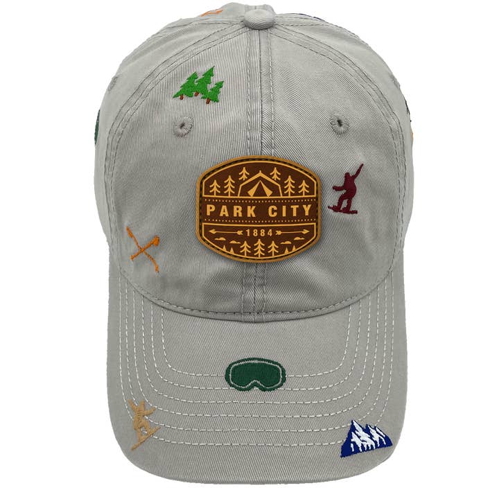 Northern Icons Creations INC - Wholesale Baseball Cap - Unisex - Park City Embroidery Baseball Cap – Outdoor Mountain Adventure Hat for Hiking and Ski Trips1