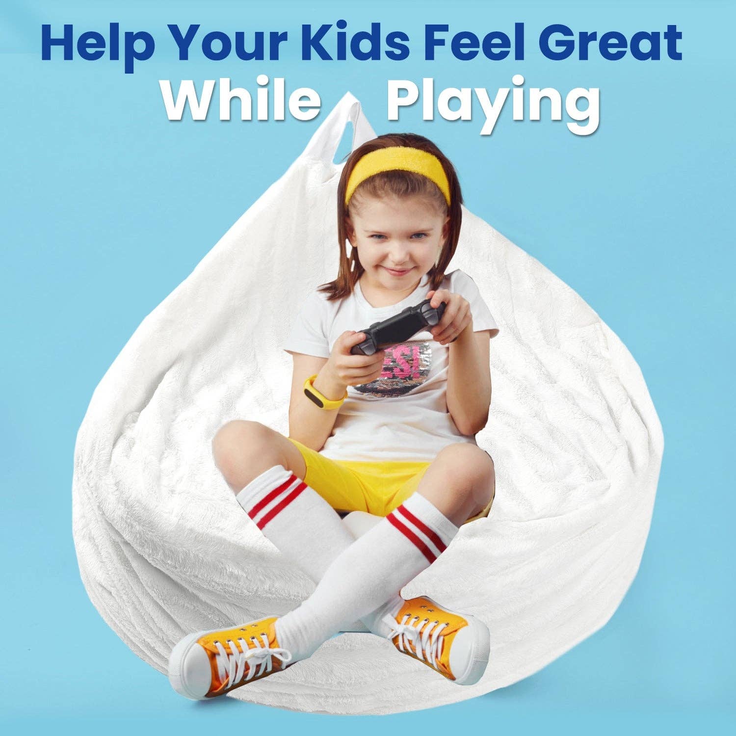 Cheer Collection - Vente Peluche – enfant et bébé - Pouf en fausse fourrure de la collection Cheer et rangement pour animaux en peluche11