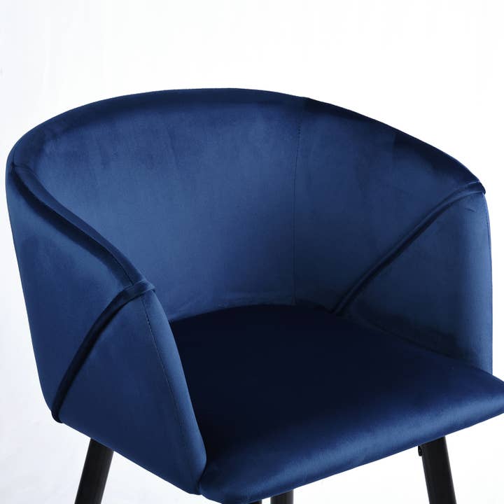 39F Inc. - Wholesale Stool - ALDRIDGE 26" Velvet Counter Stool Bar Chair Blue/Grey4