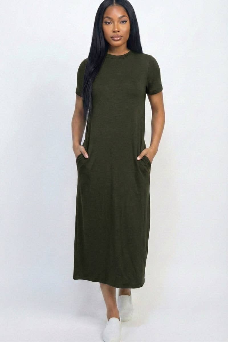 CAPELLA APPAREL - Wholesale Dress - Women's - Side Pocket Tee Dress21