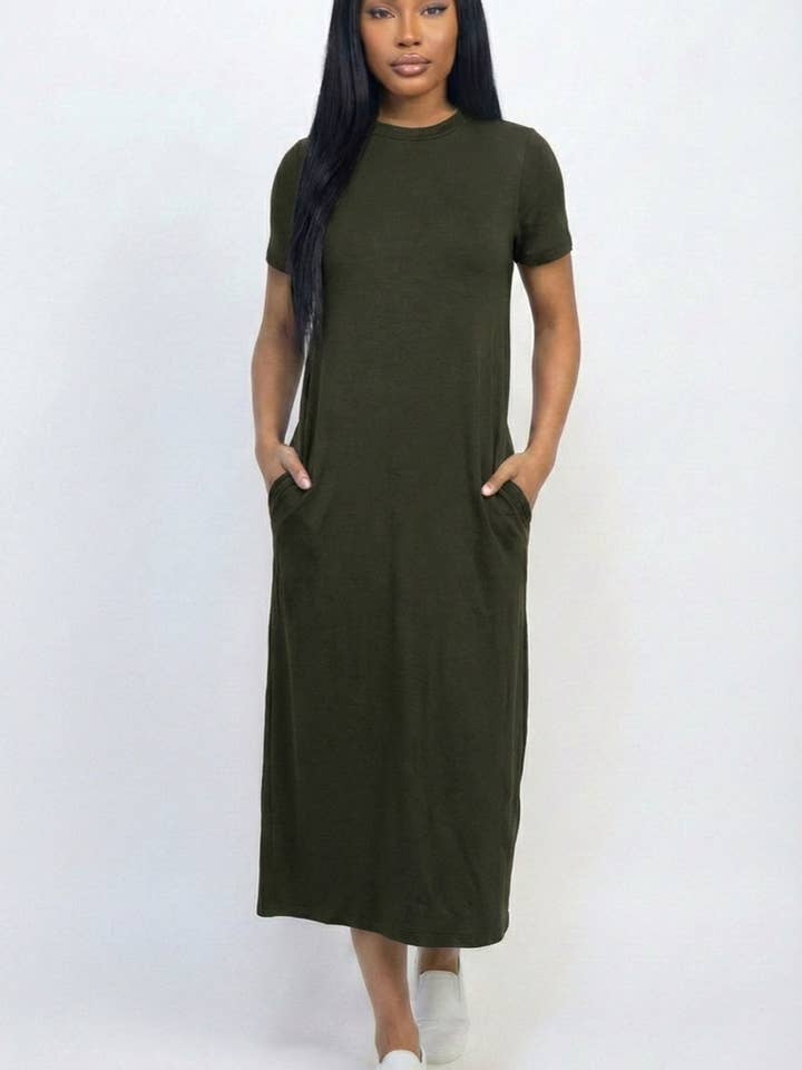 CAPELLA APPAREL - Wholesale Dress - Women's - Side Pocket Tee Dress21